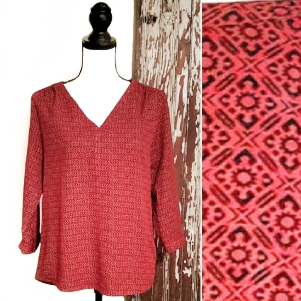 The Limited Peasant Top Red Print Size S